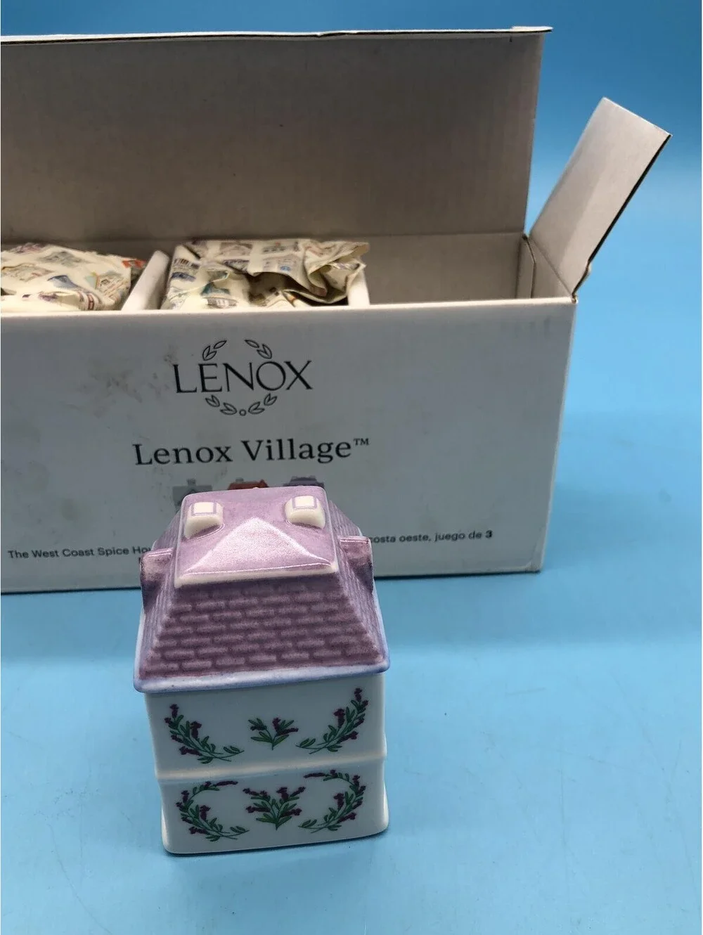 Lenox Village West Coast Spice Houses Set Of 3 Ceramic Spice Jars Multicolor